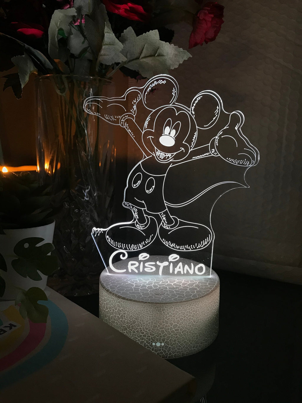 Personalized Mickey Mouse Night Light
