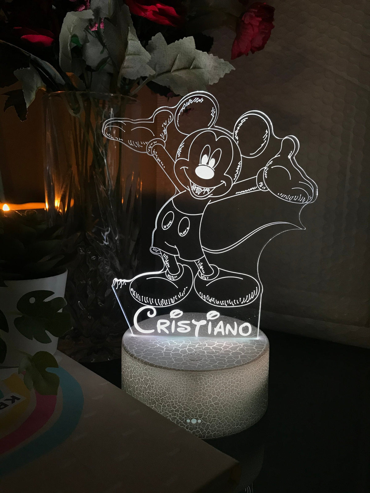 Personalized Mickey Mouse Night Light