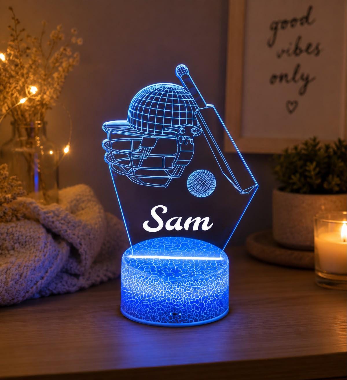 Personalized Cricket Night Light