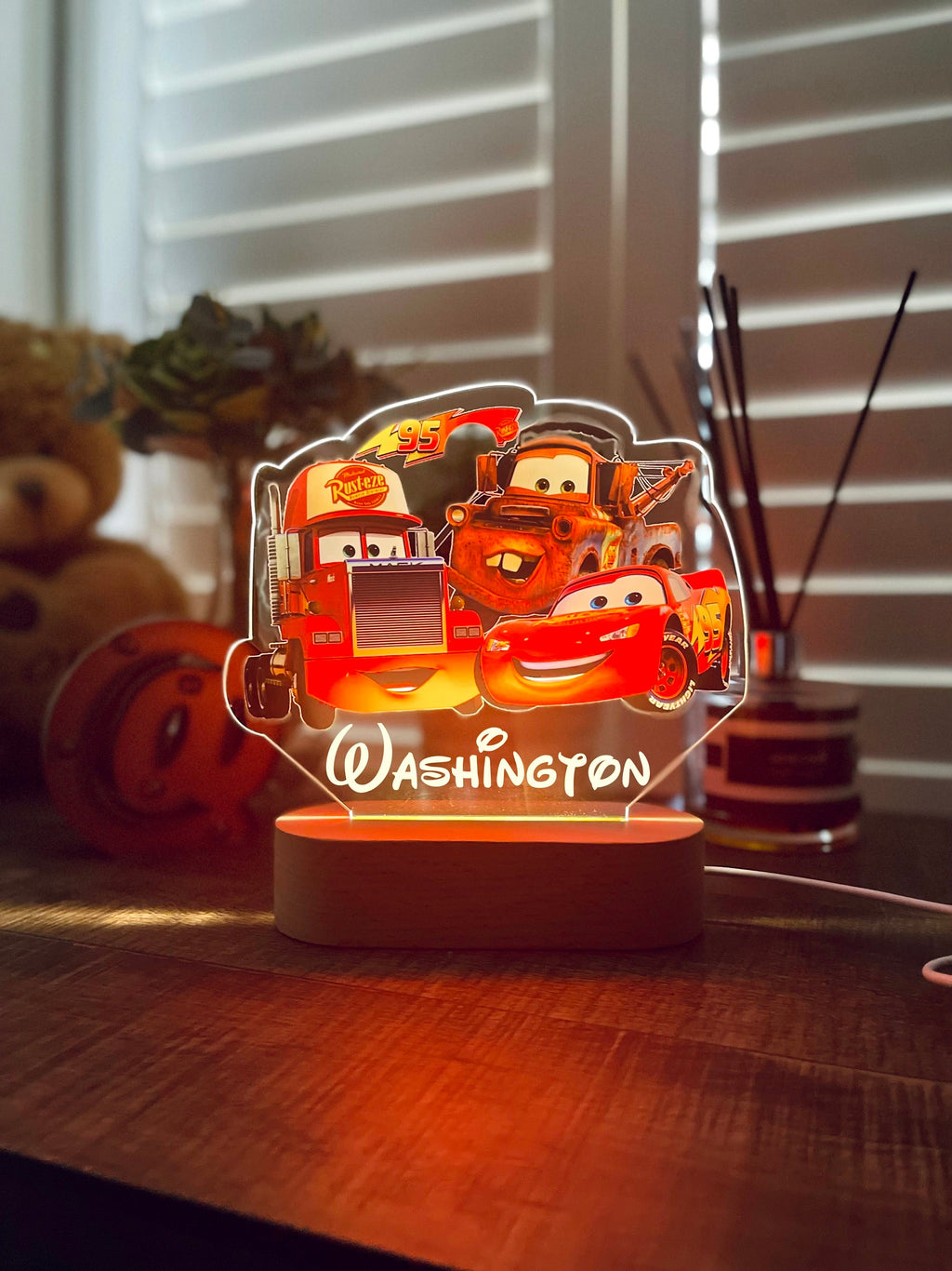 Personalized Cars Night Light