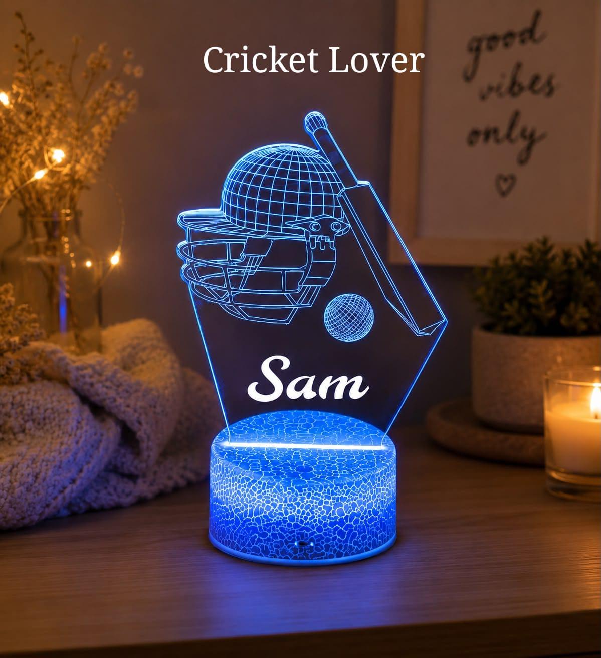 Personalized Cricket Night Light