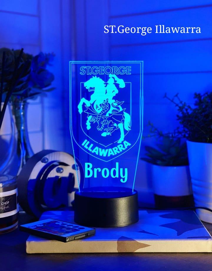 Personalized St George Illawarra NRL Night Light