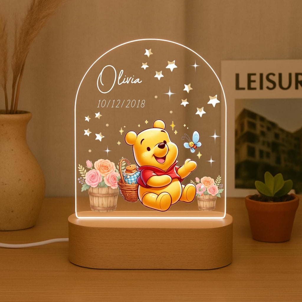 Personalized Pooh Bear Night Light