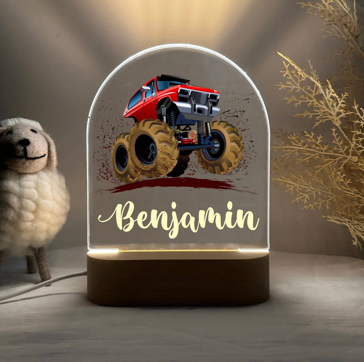 Personalized Monster Truck Night Light
