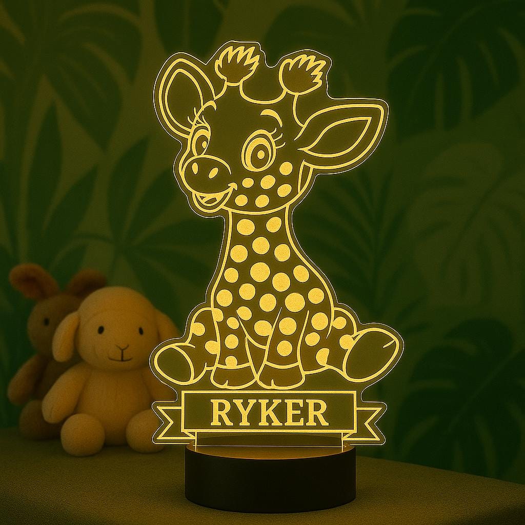 Personalized Giraffe Night Light