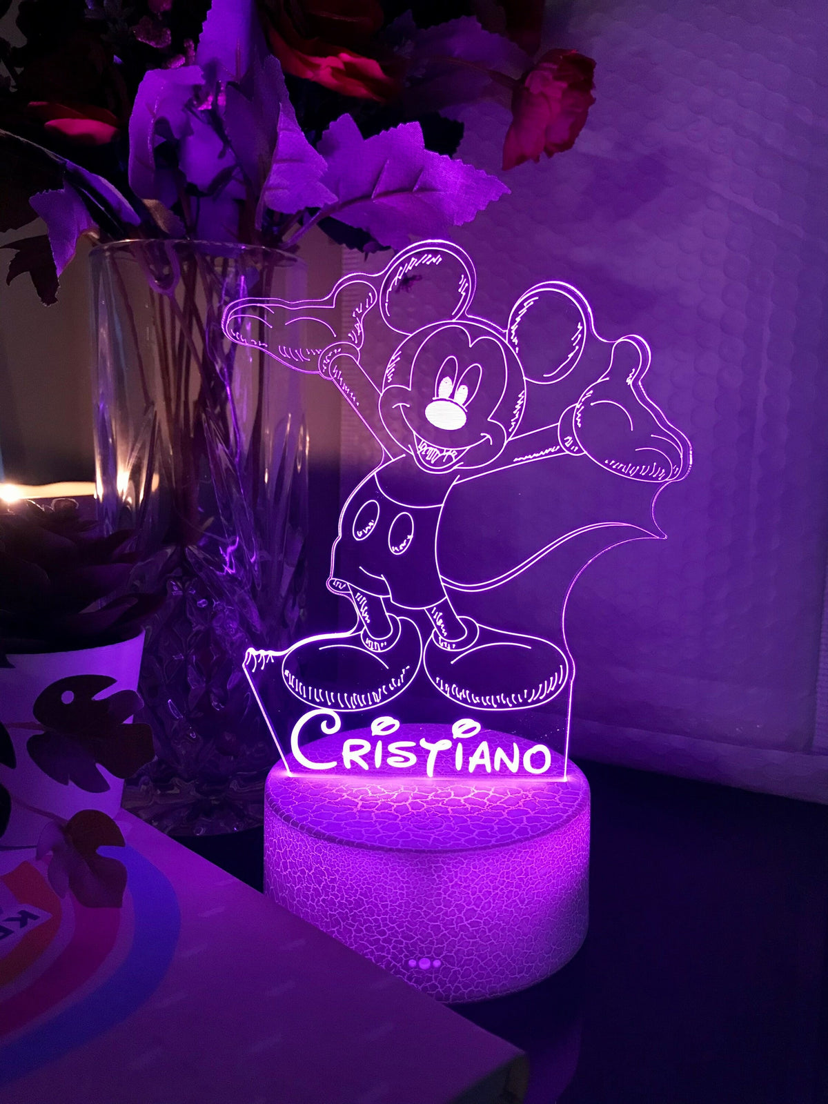 Personalized Mickey Mouse Night Light