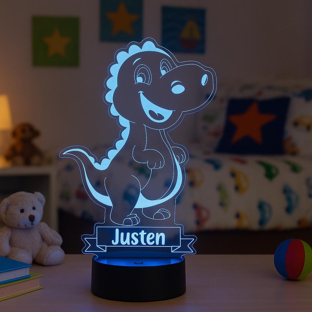 Personalized Dinosaur Night Light