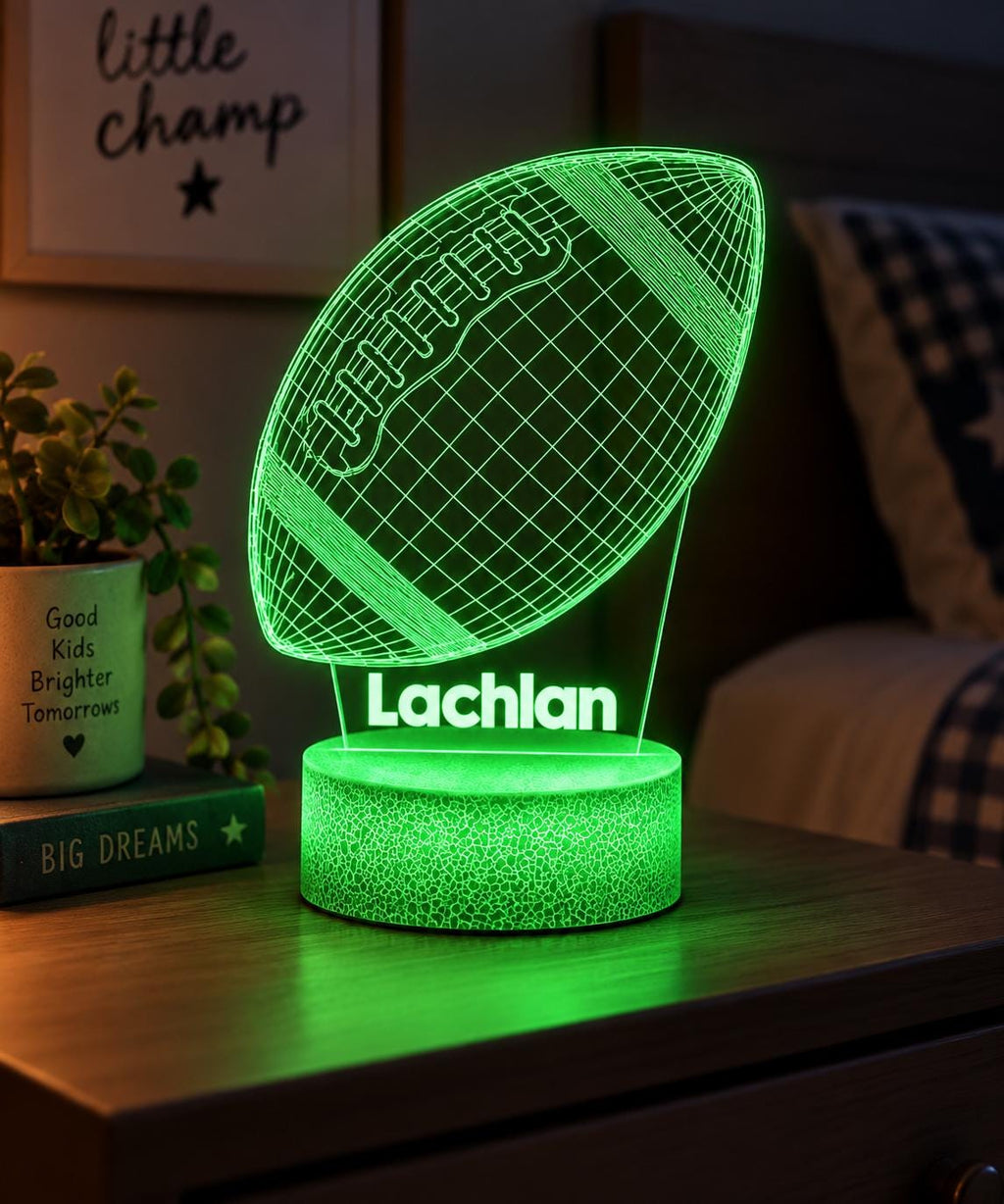 Personalised Rugby Night Light