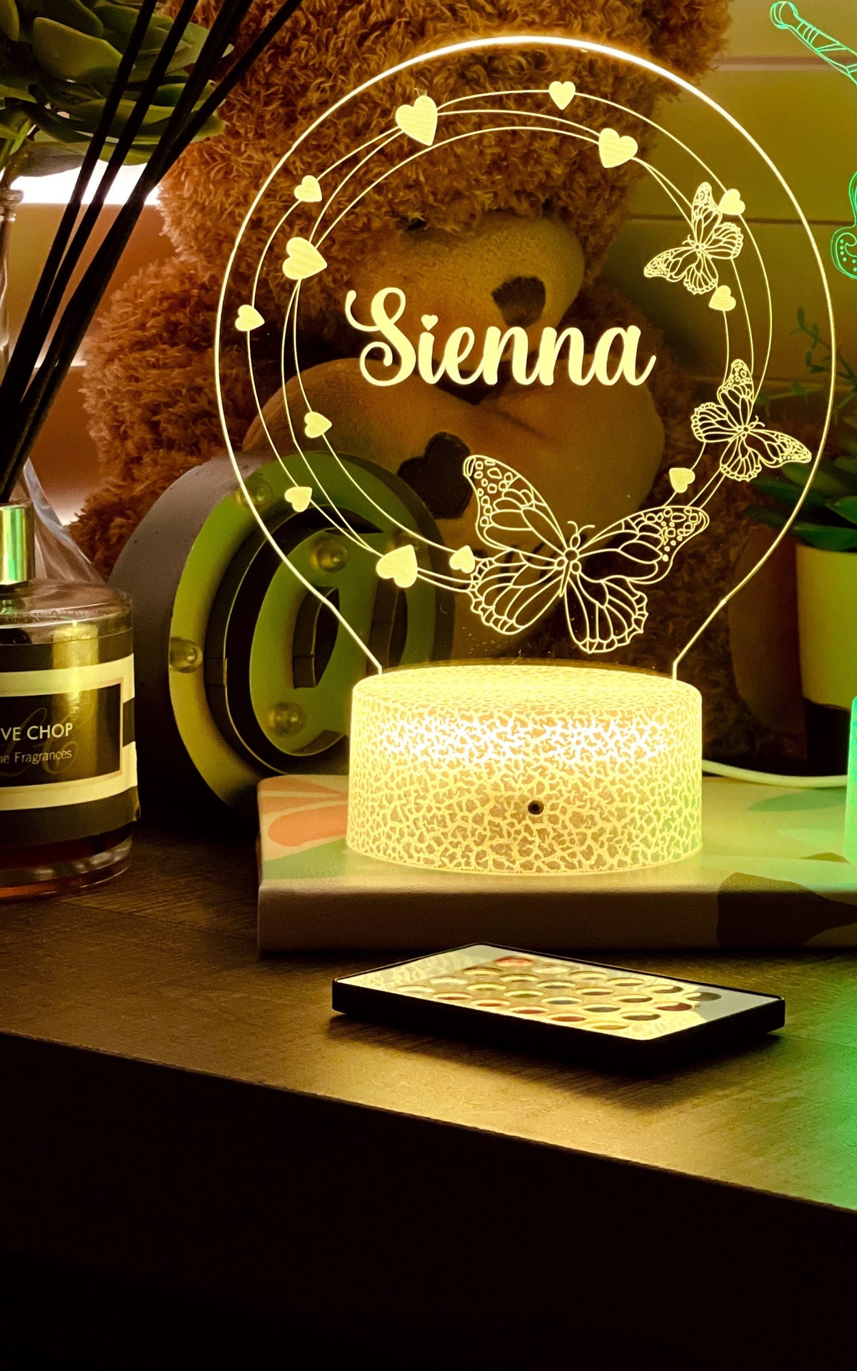 Personalized Butterfly Wreath Night Light