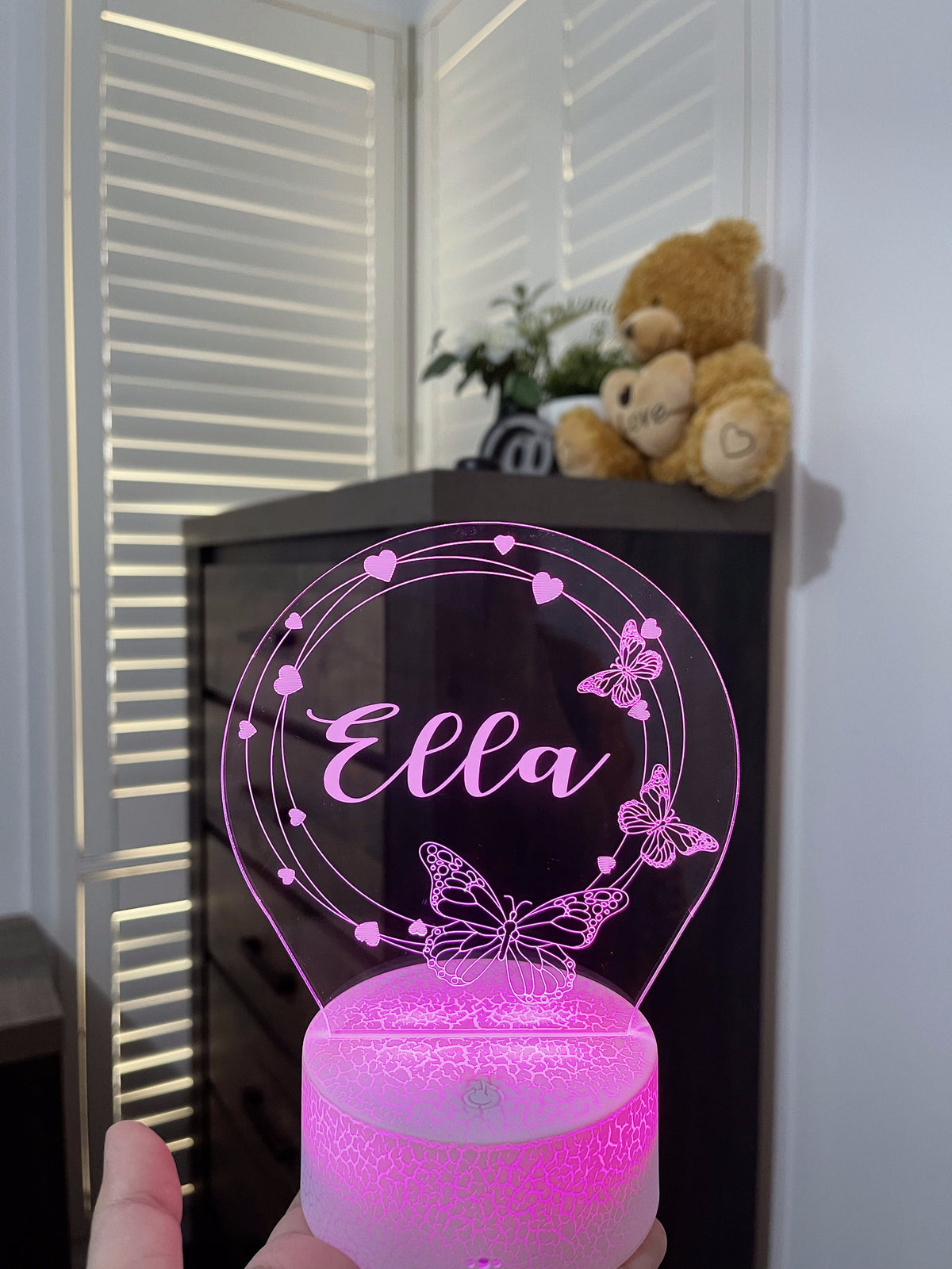 Personalized Butterfly Wreath Night Light