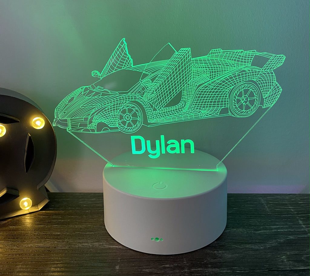 Personalised Lamborghini Night Light