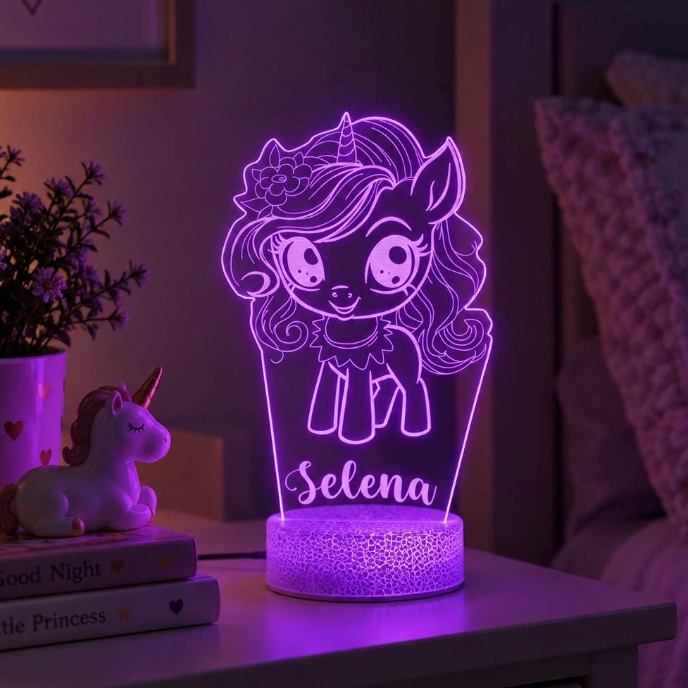 Personalised Pony Horse Night Light