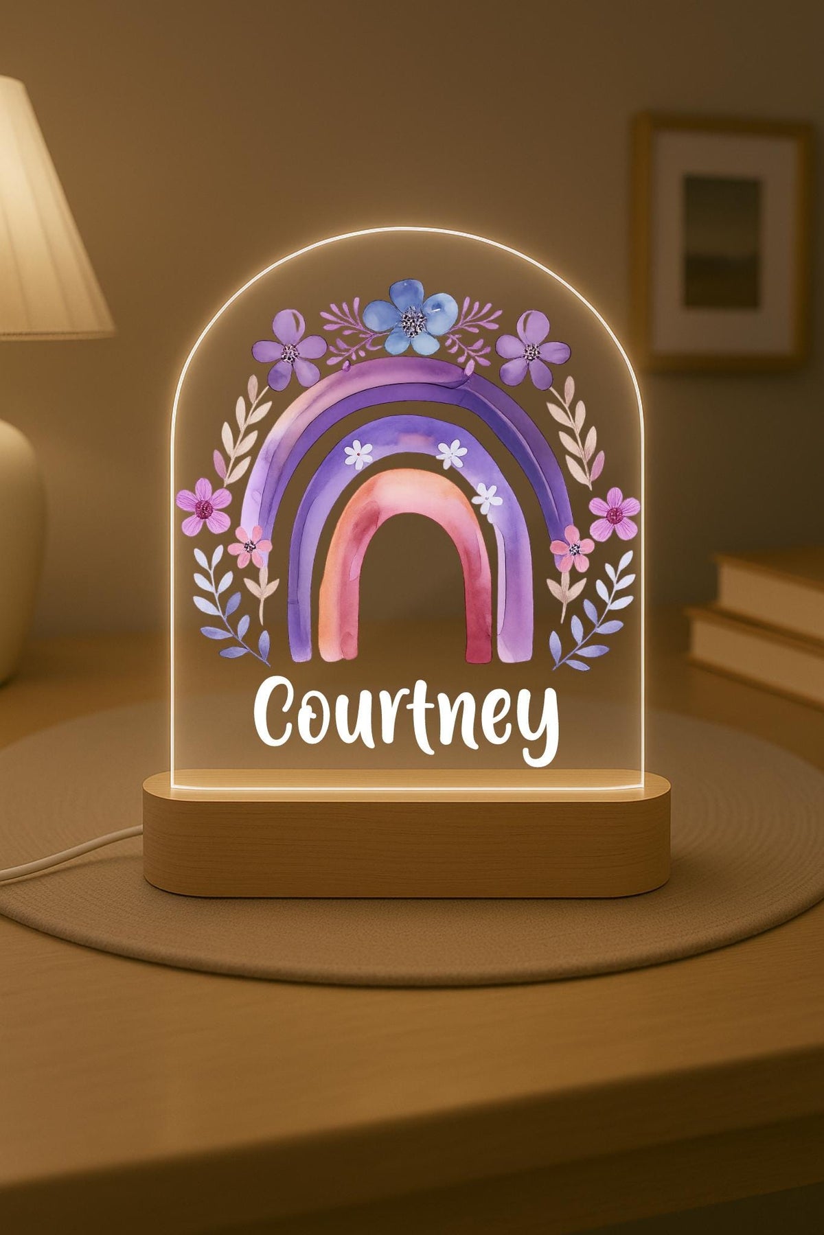 Personalized Rainbow Night Light