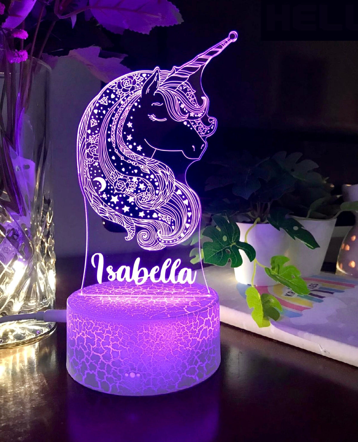 Personalized Unicorn Night Light