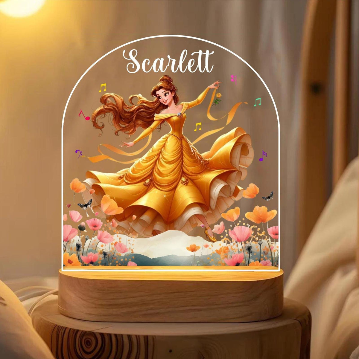 Personalized Princess Belle Night Light