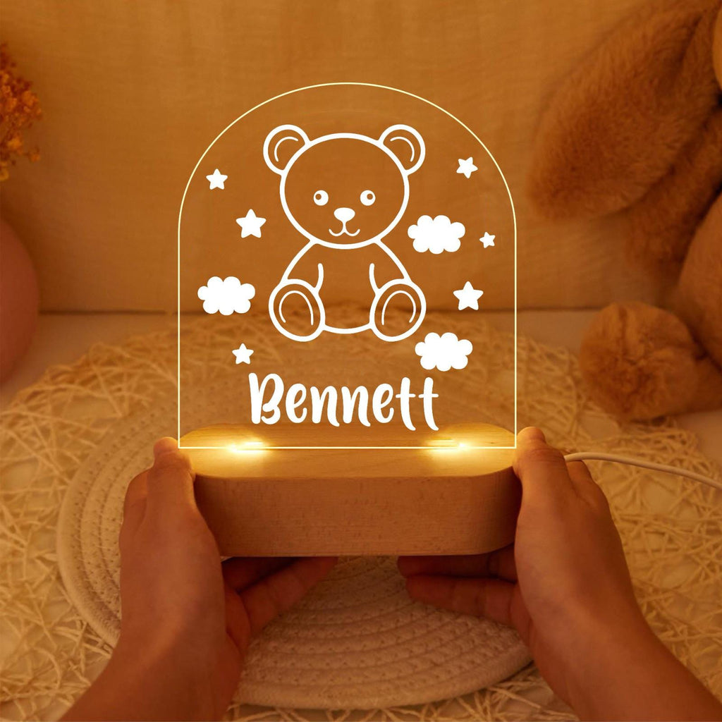 Personalized Teddy Bear Night Light