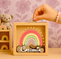 PERSONALIZED BOHO RAINBOW MONEY BOX