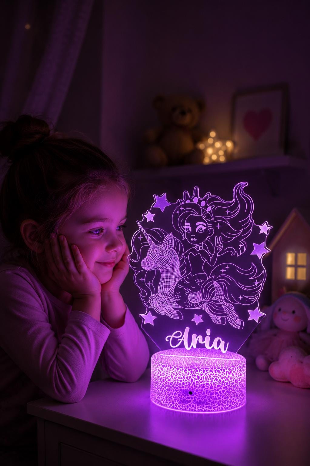 Personalized Unicorn Mermaid Night Light