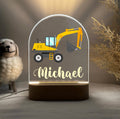 Personalized Excavator Night Light