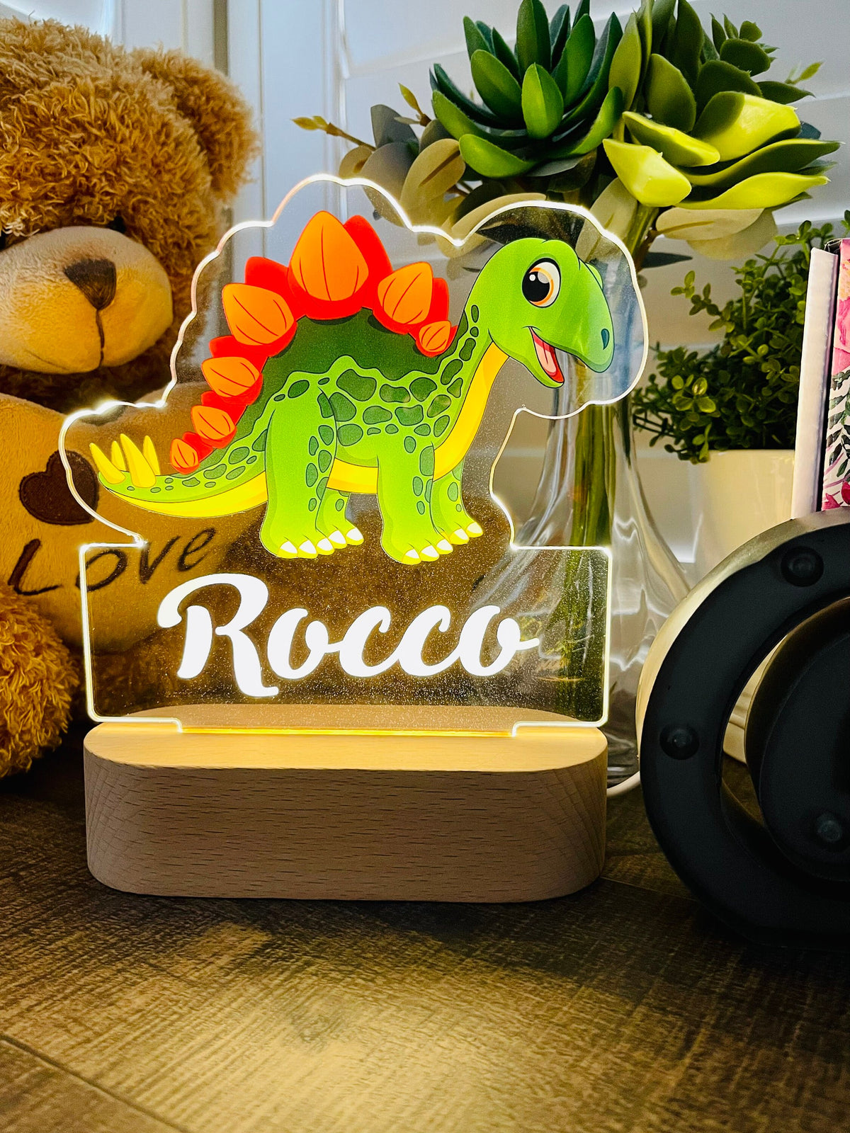 Personalized Dinosaur Night Light