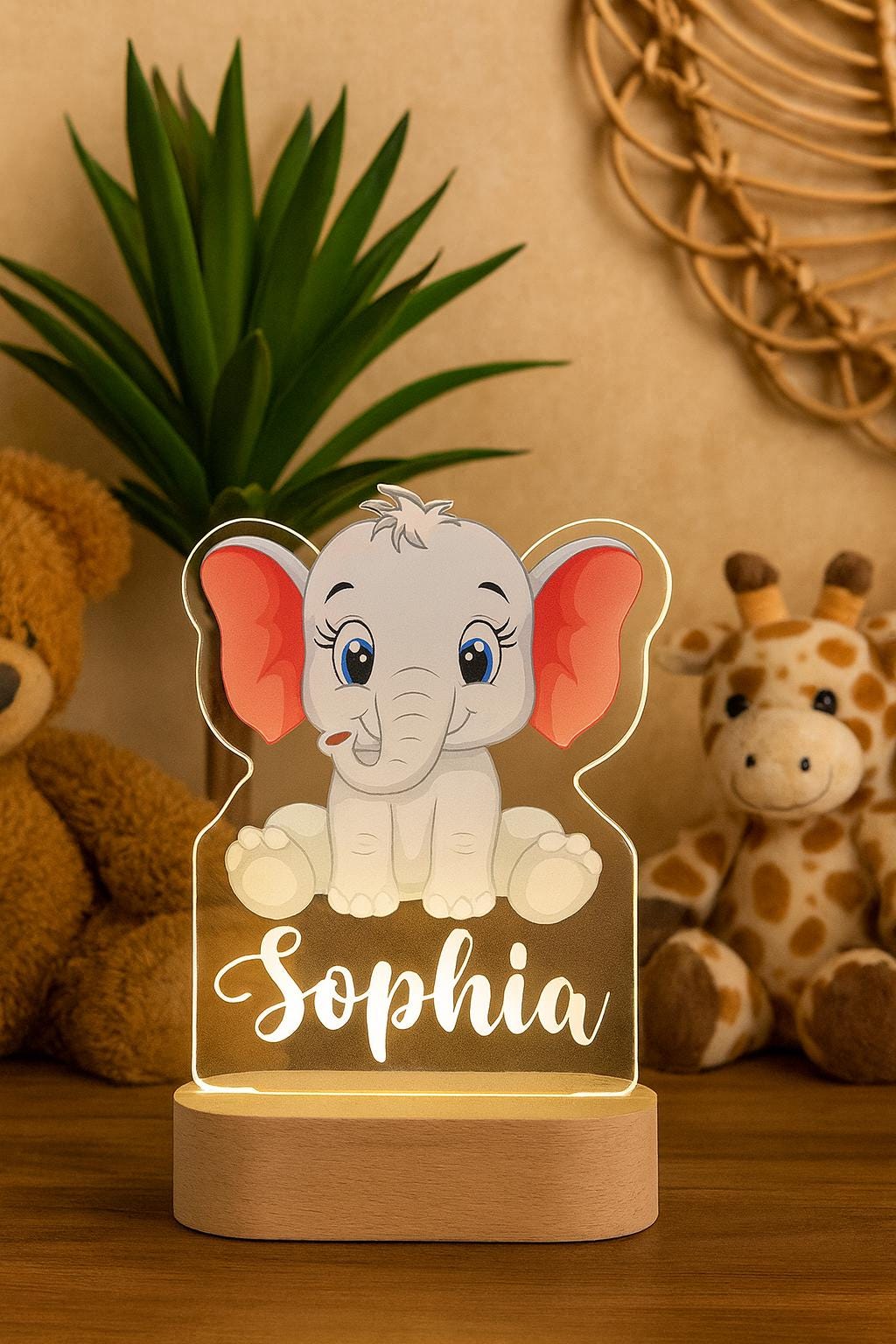 Personalized Dumbo Elephant Night Light