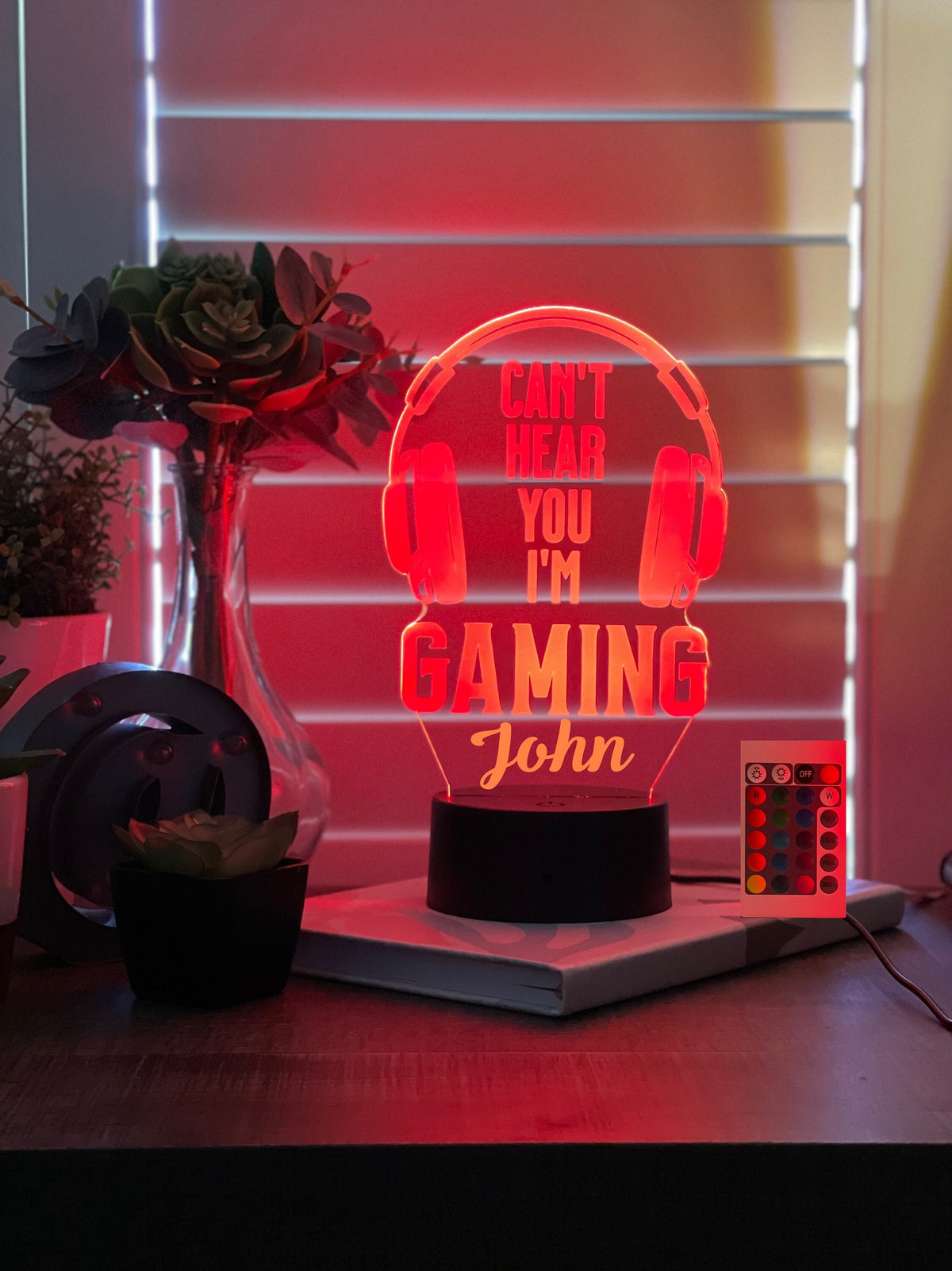 Personalized Gamer LED Night Light