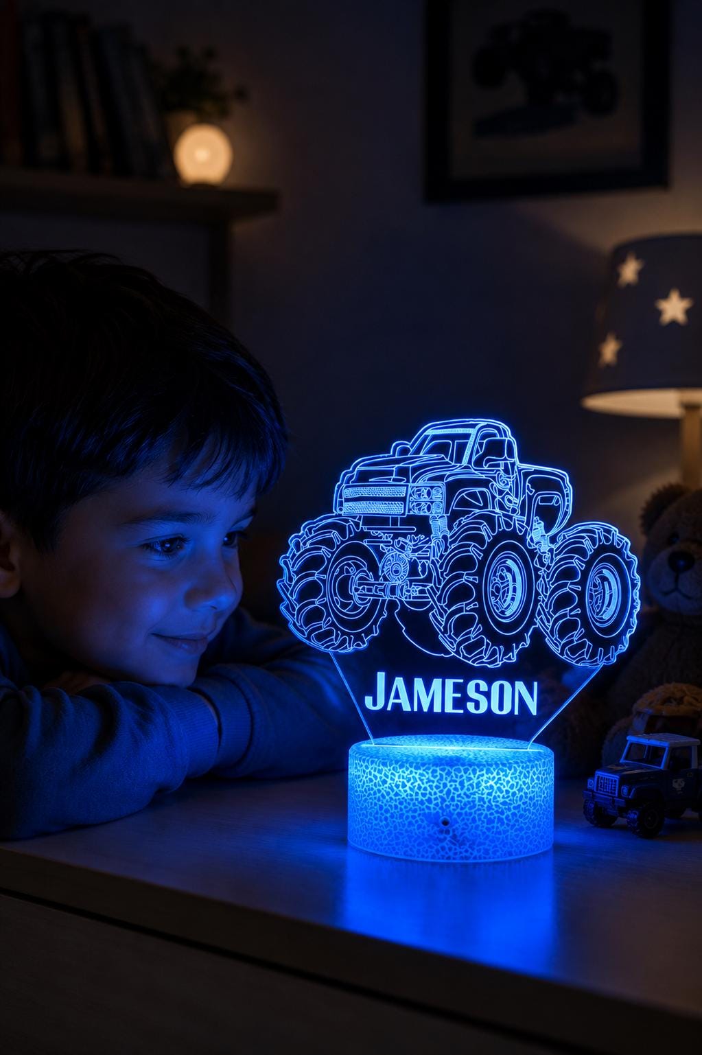 Personalized Monster Truck Night Light