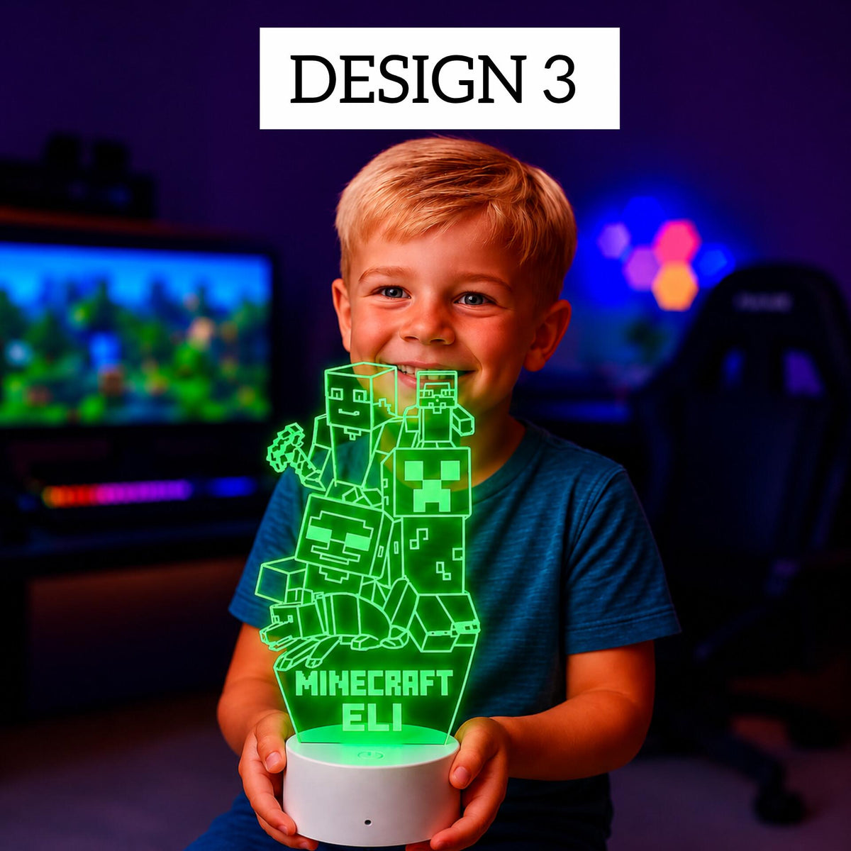 Personalized Minecraft Night Light