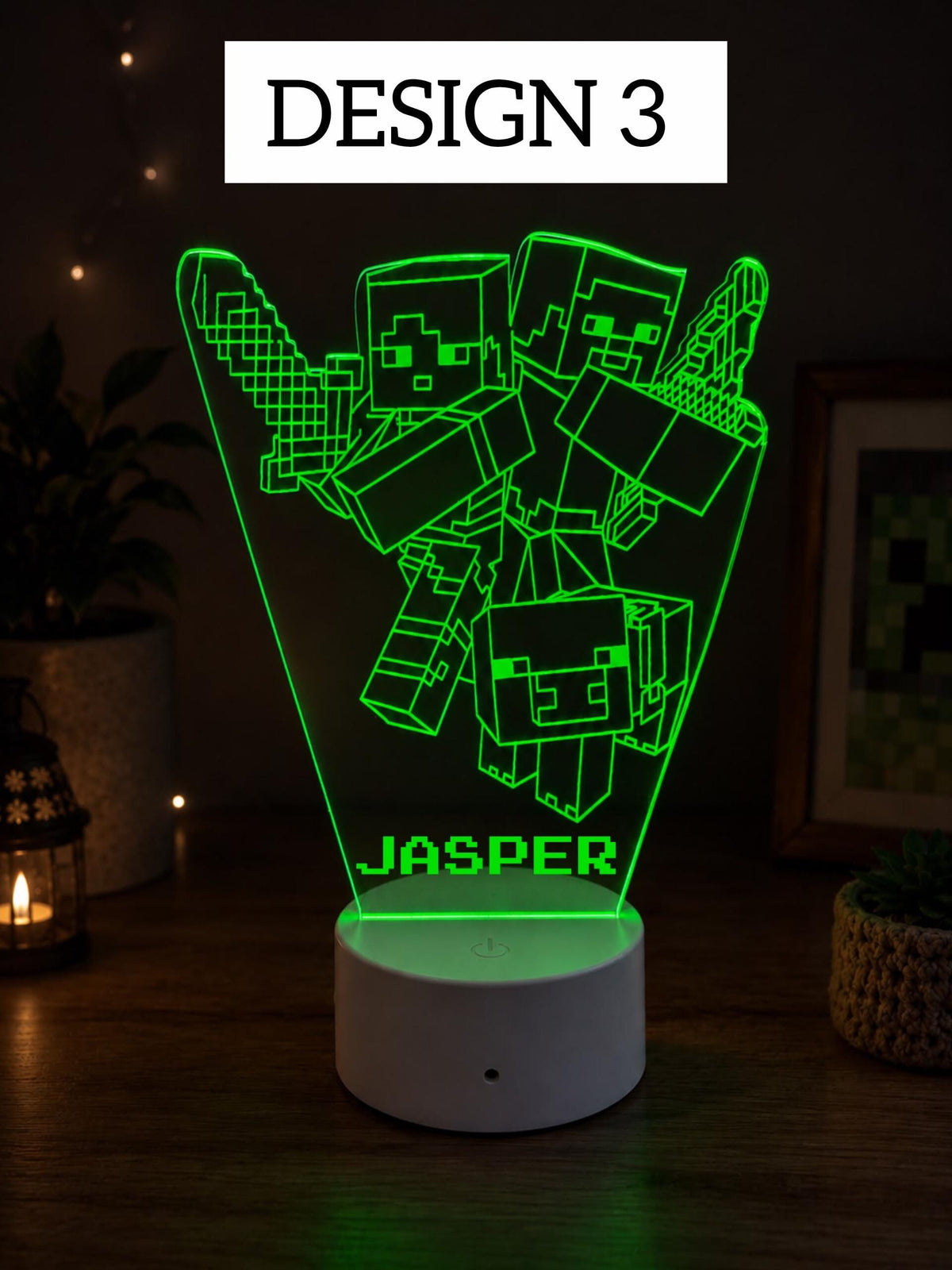 Personalised MINECRAFT Night Light