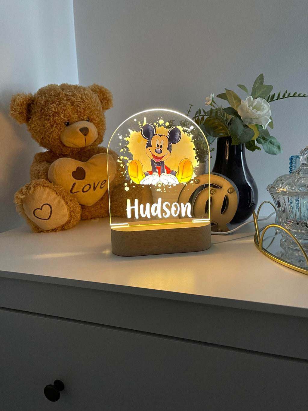 Personalized Mickey Mouse Night Light