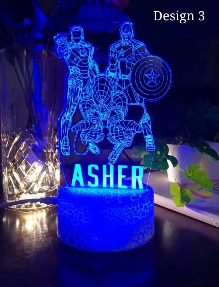 Personalized Spiderman Night Light