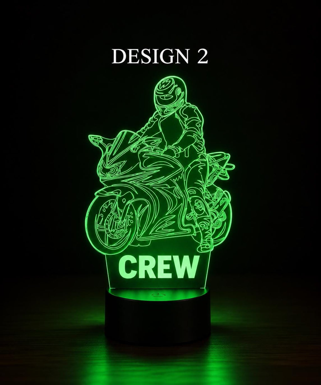 Personalized Stunt Motor bike Night Light