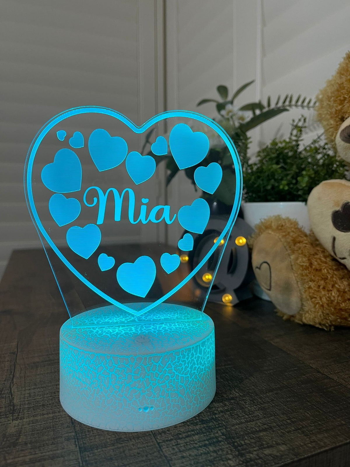 Personalized Heart Night Light