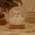 Personalized Flower Night Light