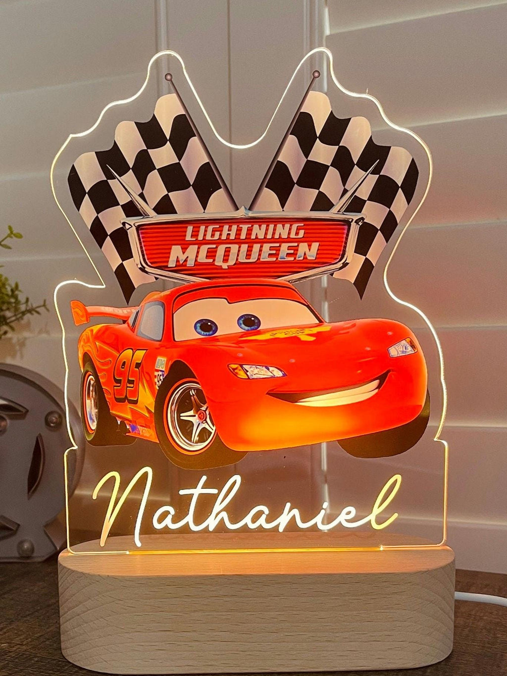 Personalized Lightning McQueen Night Light
