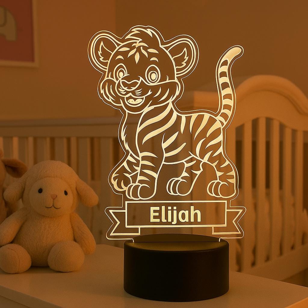 Personalized Tiger Night Light