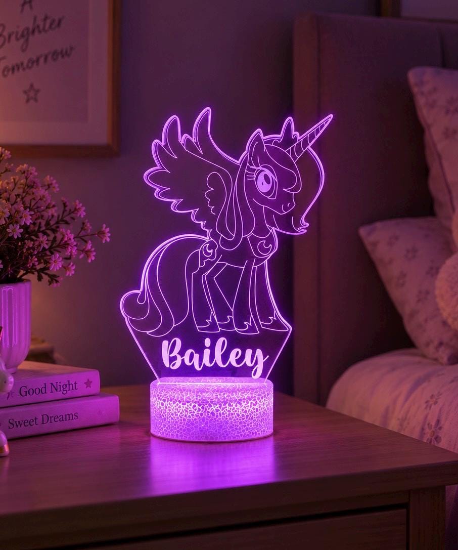 Personalised Pony Night Light