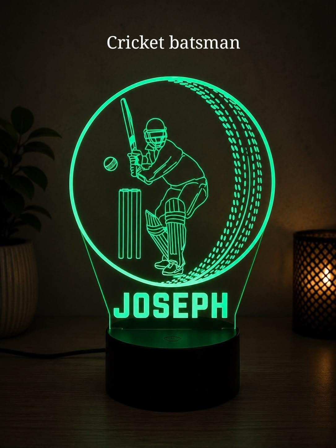 Personalized Cricket Night Light