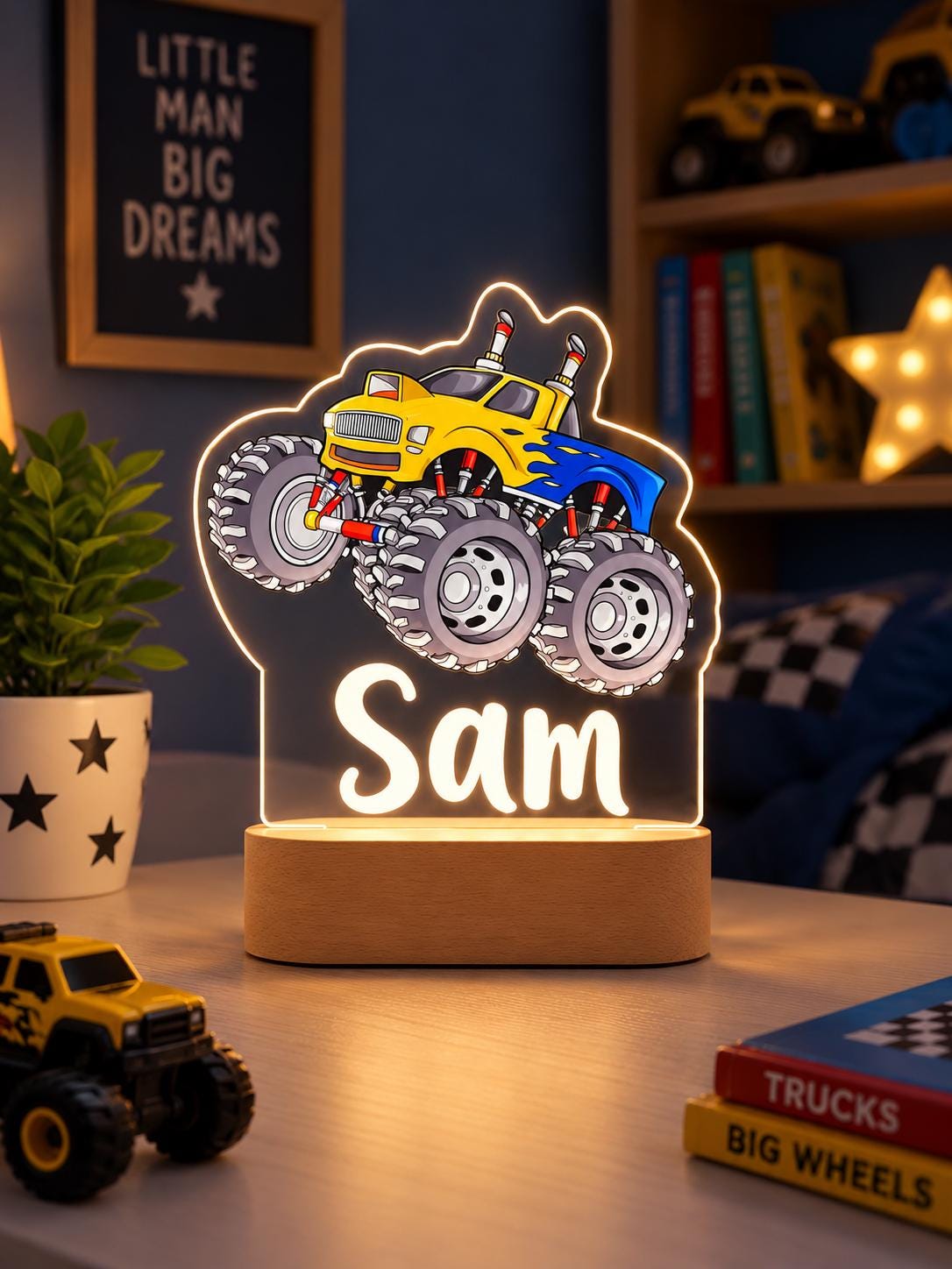Personalised Monster Truck Night Light