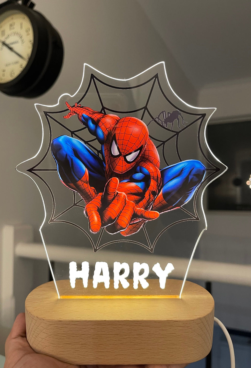 Personalized Spiderman Night Light