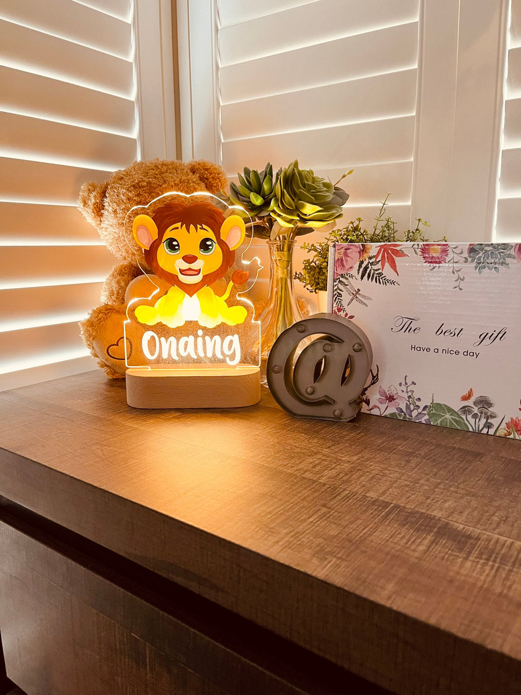 Personalized Lion Night Light
