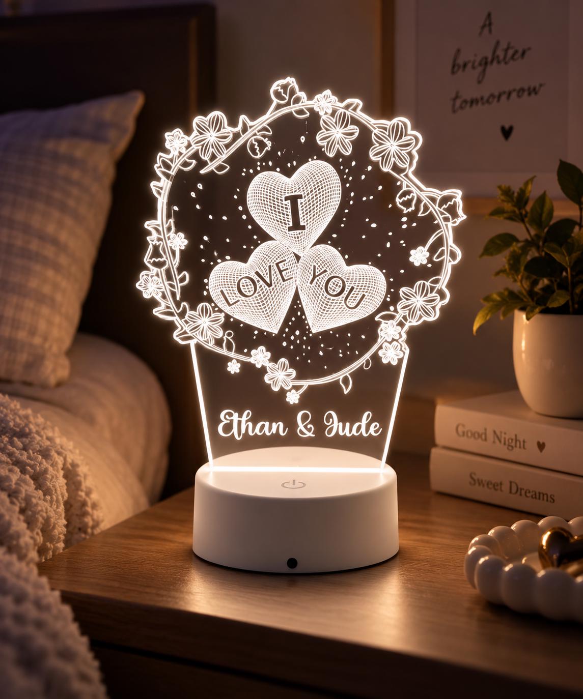 Personalized 'I Love You' Night Light