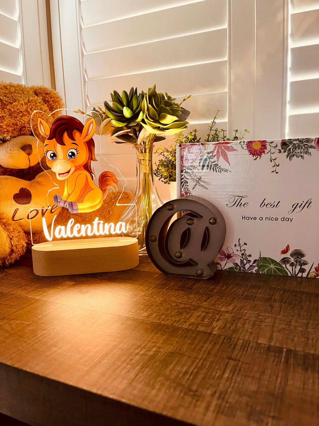 Personalized Horse Night Light