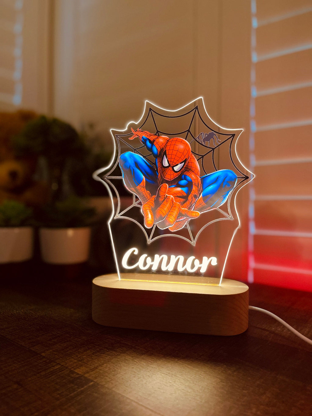 Personalized Spiderman Night Light