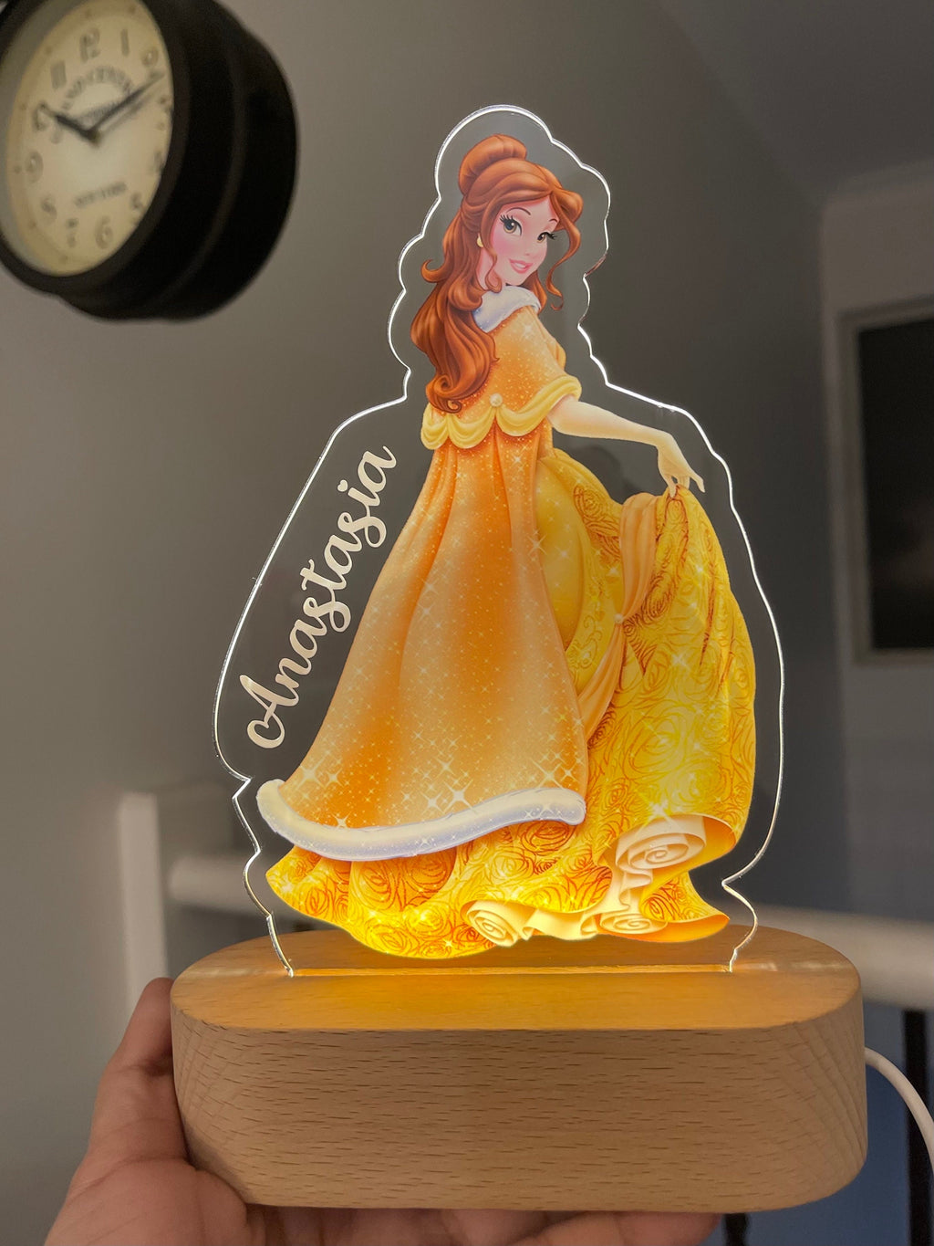 Personalized Princess Belle Night Light