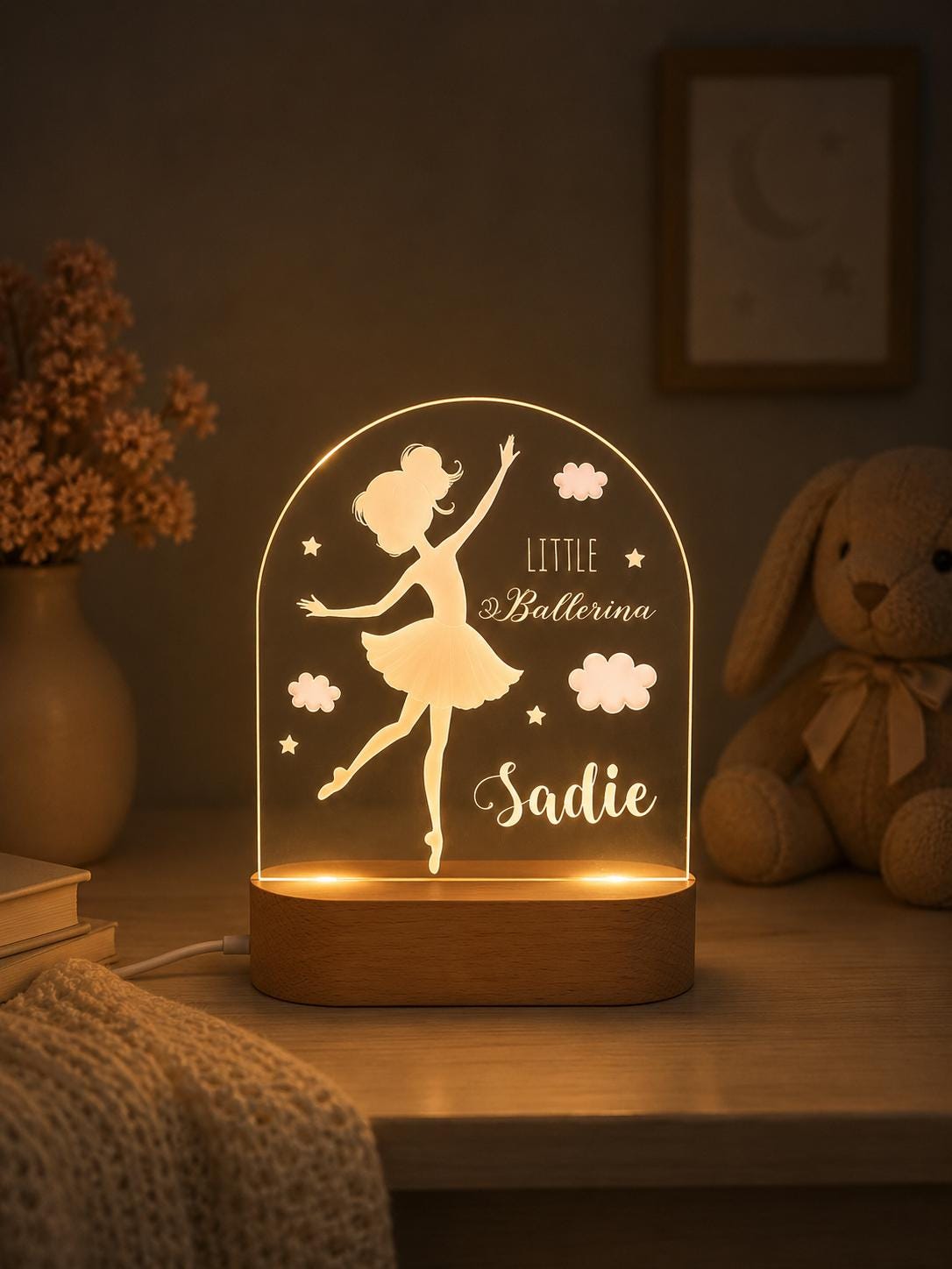 Personalized Ballerina Night Light
