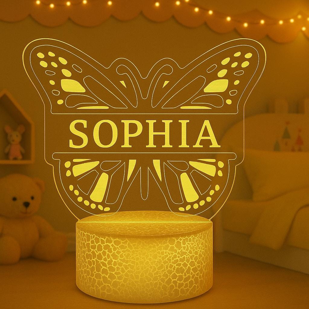 Personalized Butterfly Night Light
