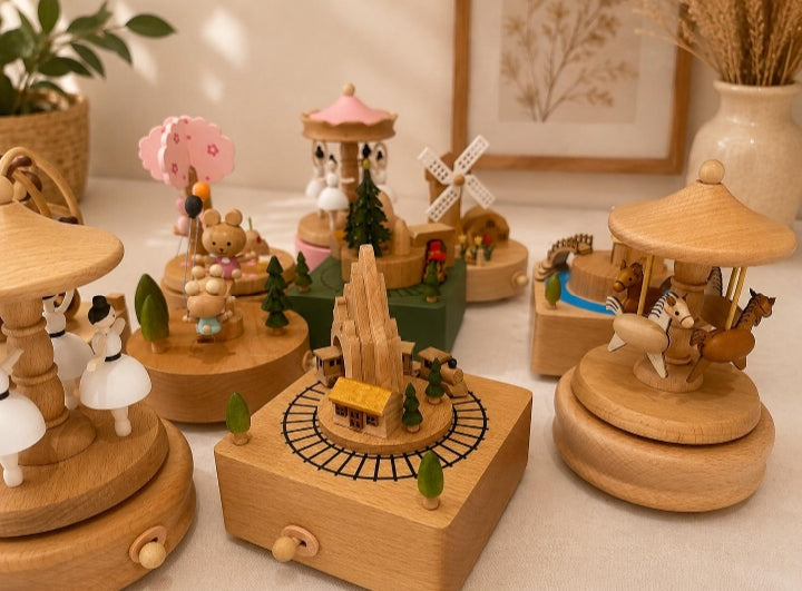 Personalised Musical Wooden Horse Carousel