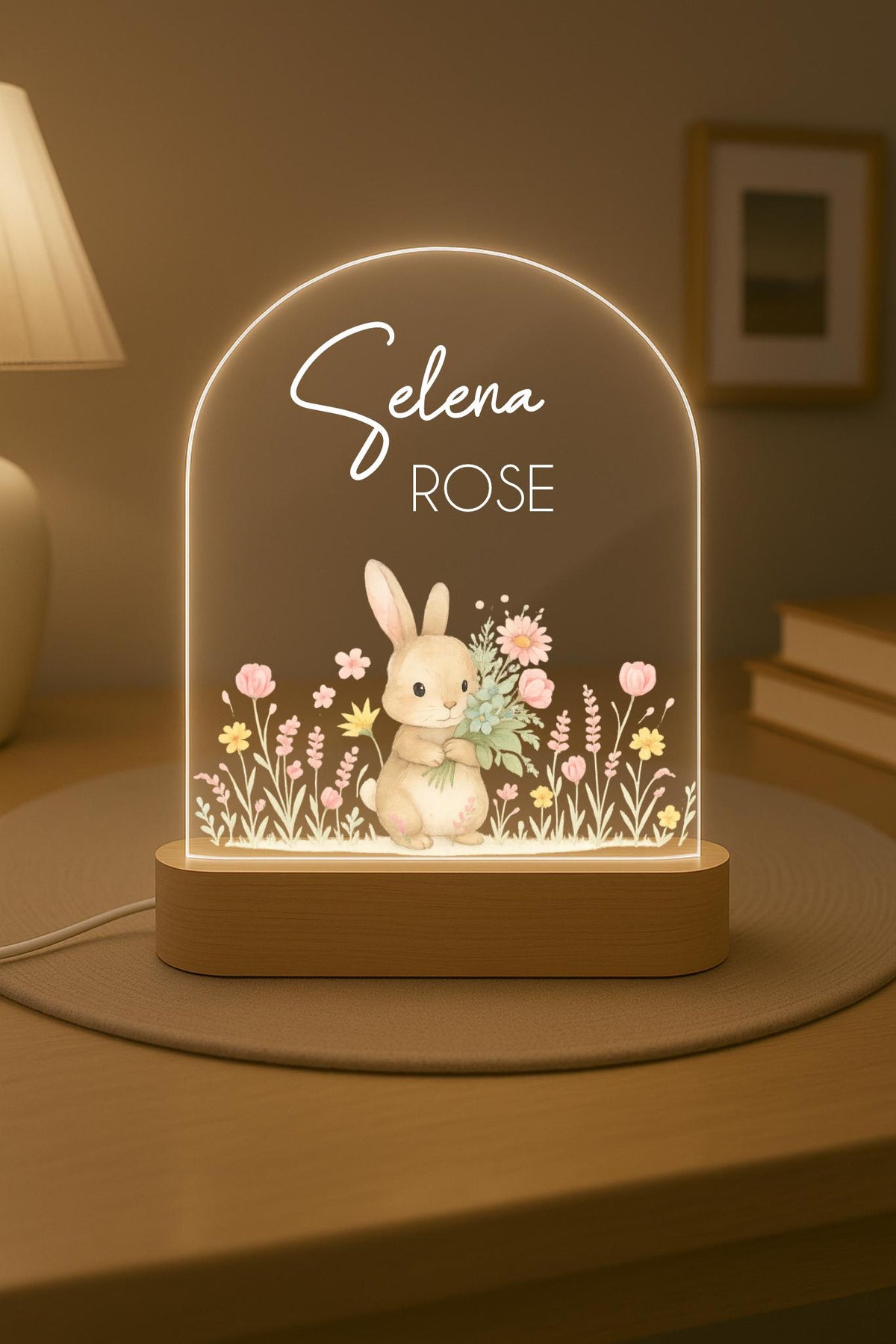 Personalized Rabbit Night Light
