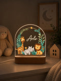 Personalized Jungle Animals Night Light